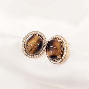 Σκουλαρίκια tiger eye